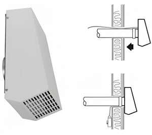 Systemair RVF 100 EC Wall Fan – Energy-Efficient 230V Exhaust Fan, 390m³/h Airflow, Max 60°C, Low Noise, White Powder-Coated Galvanized Steel