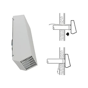 Systemair RVF 100 EC Wall Fan – Energy-Efficient 230V Exhaust Fan, 390m³/h Airflow, Max 60°C, Low Noise, White Powder-Coated Galvanized Steel