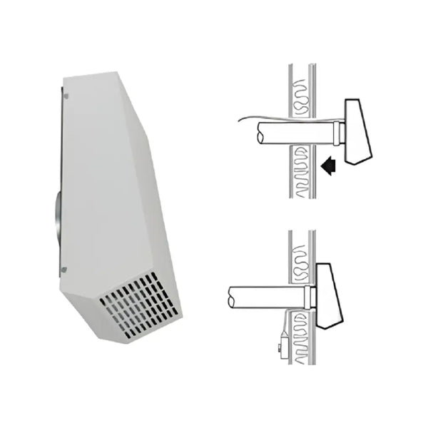 Systemair RVF 100 EC Wall Fan – Energy-Efficient 230V Exhaust Fan, 390m³/h Airflow, Max 60°C, Low Noise, White Powder-Coated Galvanized Steel