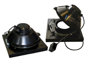 Systemair TFSK 200 EC Sileo Black Roof Fan, Single Phase Centrifugal Ventilation Fan, 778 m³/h Airflow, Energy Efficient EC Motor, Speed Controllable Extract Fan