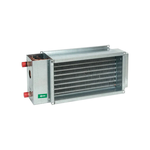 Systemair VBR 80-50-2 LPHW Low Pressure Hot Water Heater Battery – 2-Row Copper-Aluminium Heat Exchanger, 800x500mm, Max 150°C, Rectangular Duct Heating, Zinc-Coated Casing