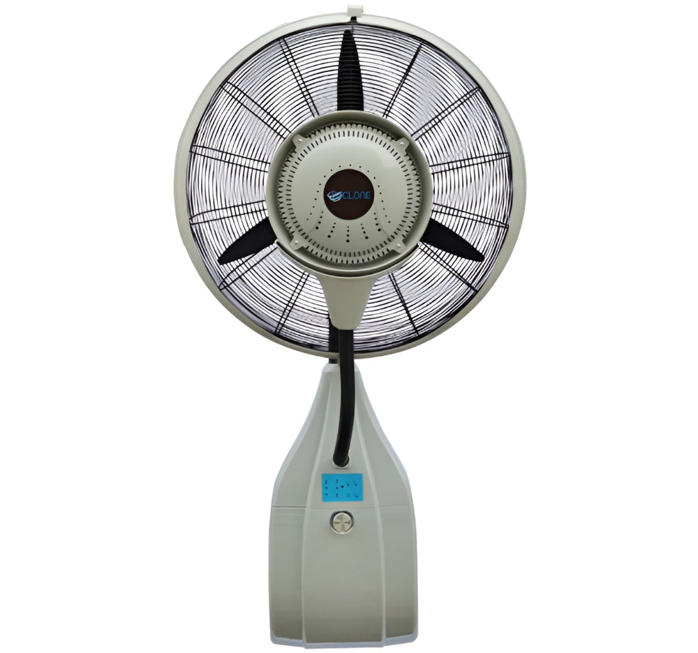 Cyclone-26 26" Wall & Pedestal Misting Fan – 13200 m³/hr, Adjustable Oscillating Fan with Remote Control, 7L Tank, 220V, IP24 – GIS